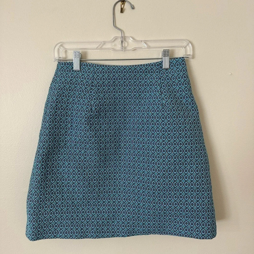 Hutch Blue and Brown Skirt Size 2